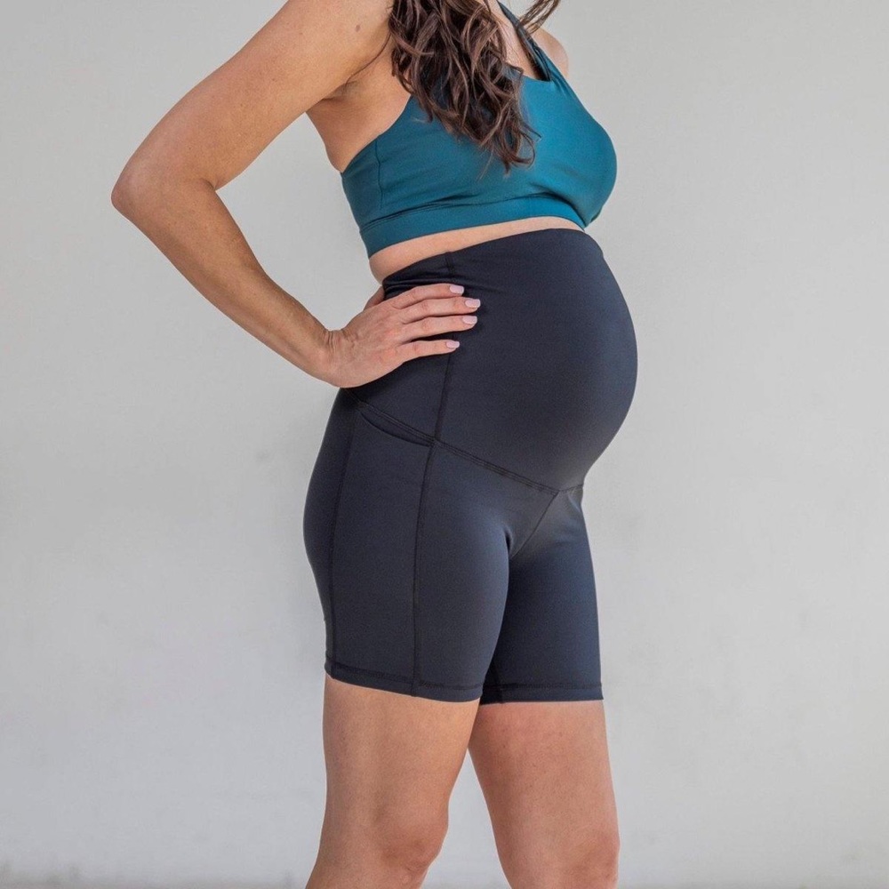 2 pair senita maternity biker shorts